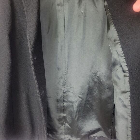 Tombolini Black Fitted Cashmere Blazer Two Button size Med Italy - Picture 10 of 11